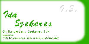 ida szekeres business card